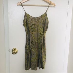 Victoria’s Secret slip dress - green foliage
